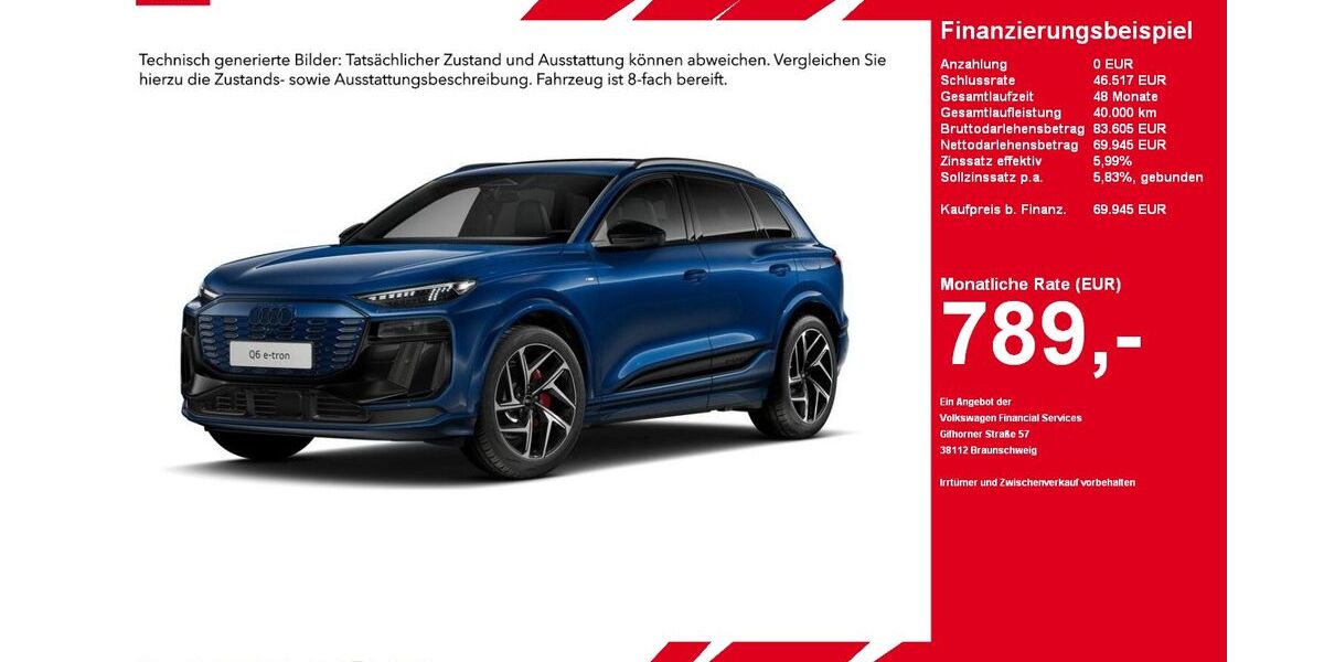Audi Q6 e-tron 12.627 km 69.945 &euro; Gütersloh 33334