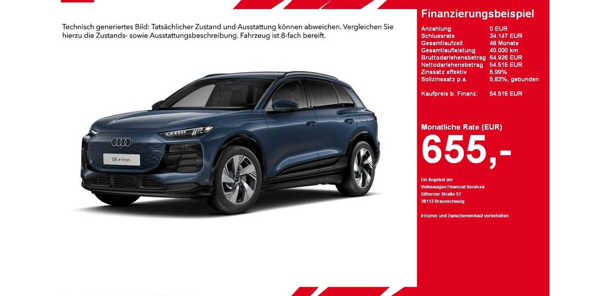 Audi Q6 e-tron 8.290 km 54.515 &euro; Gütersloh 33334