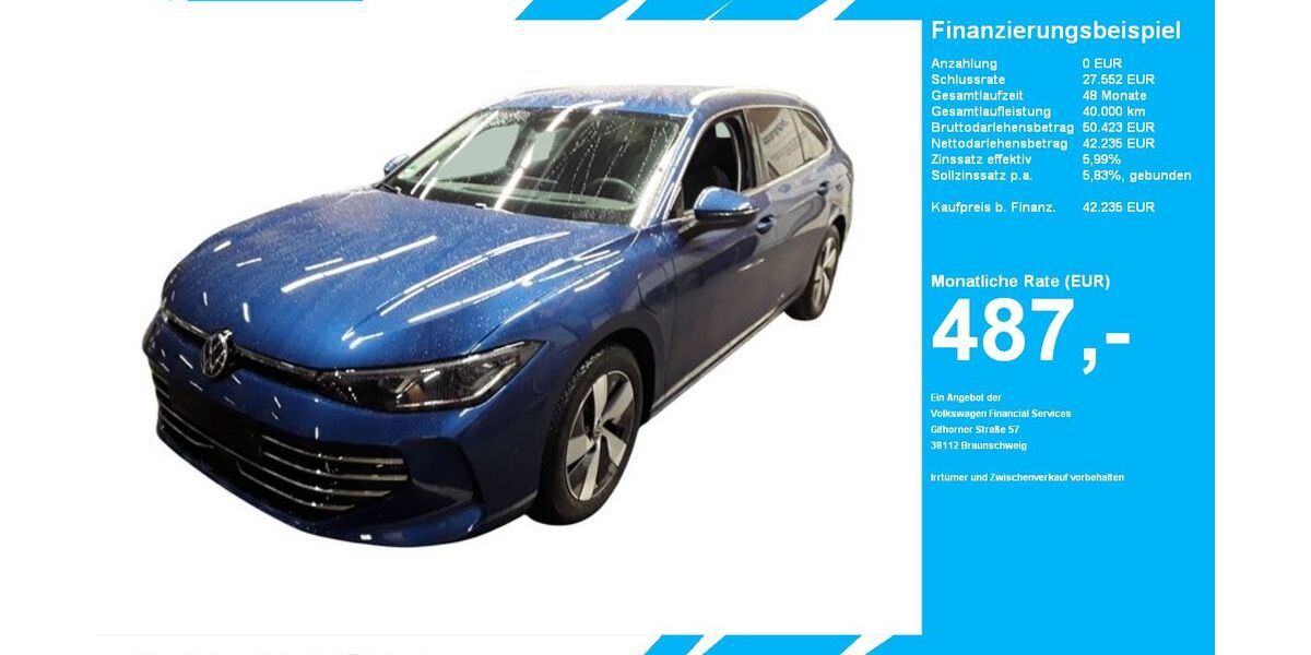 VW Passat Variant 15.383 km 42.235 &euro; Gütersloh 33334