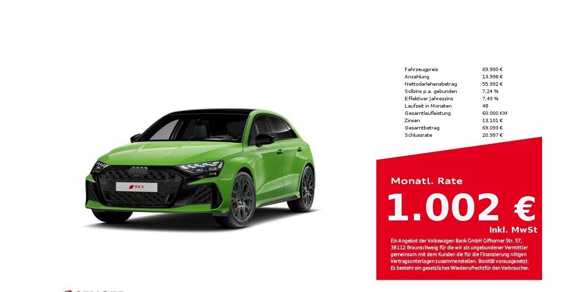 Audi RS3 12.872 km 69.990 &euro; Bielefeld 33609