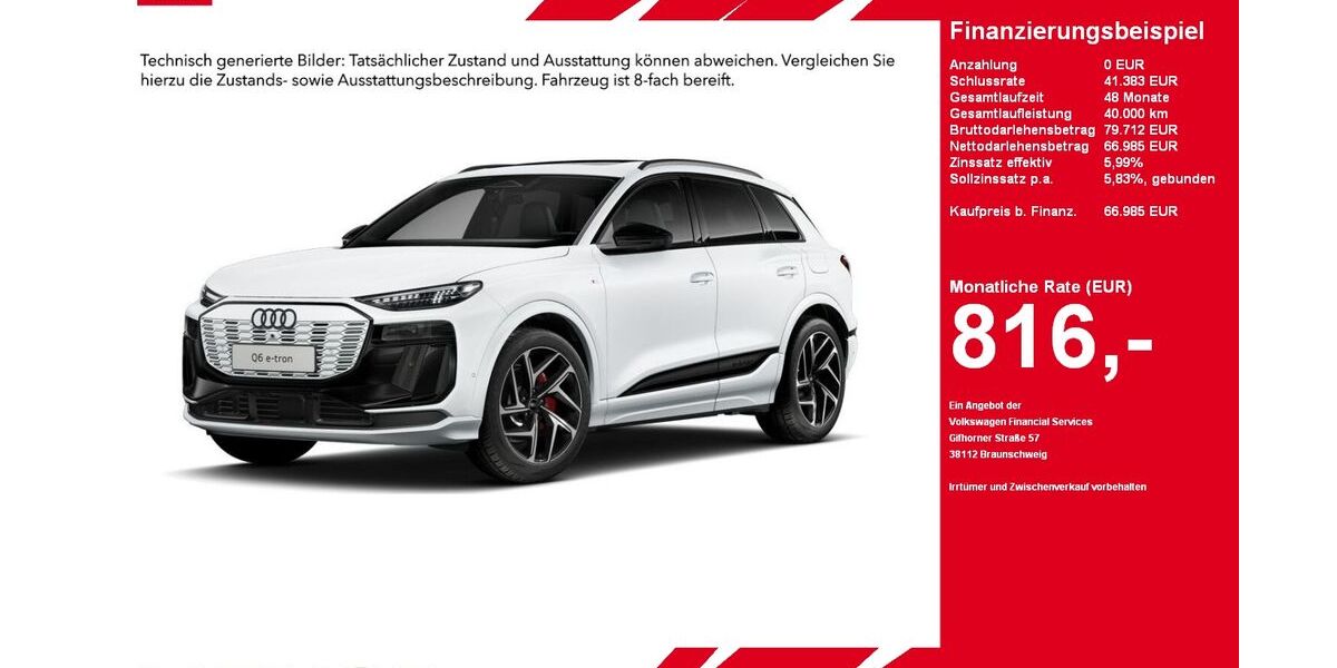 Audi Q6 e-tron 6.800 km 66.985 &euro; Gütersloh 33334