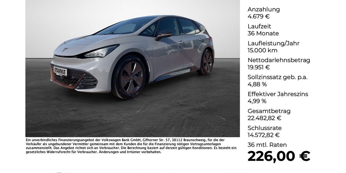 Cupra Born 19.607 km 24.630 &euro; Versmold 33775