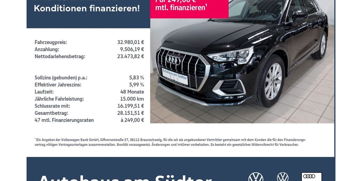 Audi Q3 19.659 km 32.980 &euro; Rietberg 33397