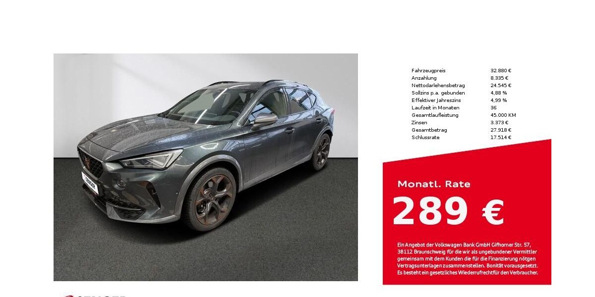 Cupra Formentor 57.260 km 31.880 &euro; Bielefeld 33609