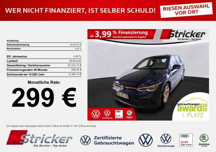 VW Golf 38.471 km 25.949 &euro; Detmold 32760
