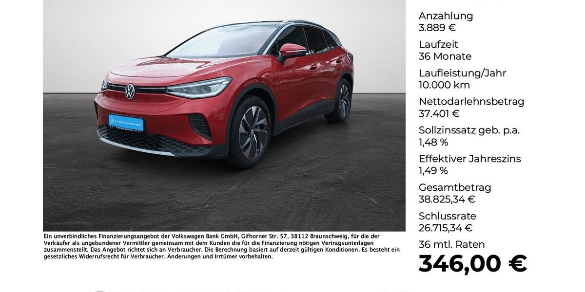 VW ID.4 4.717 km 41.290 &euro; Versmold 33775