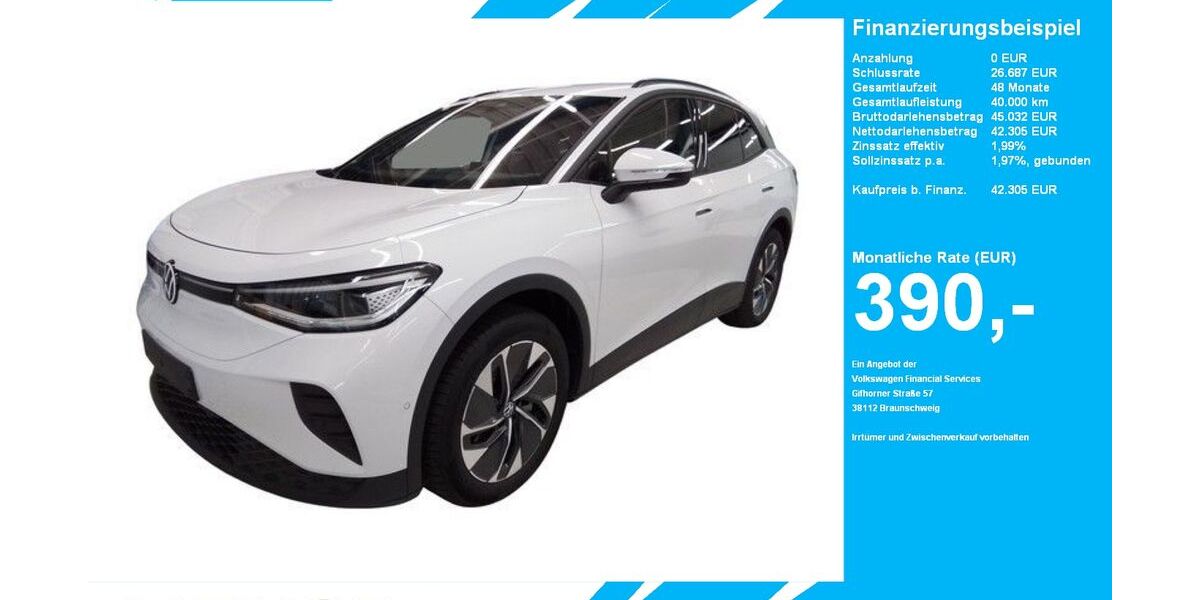 VW ID.4 3.609 km 42.305 &euro; Gütersloh 33334