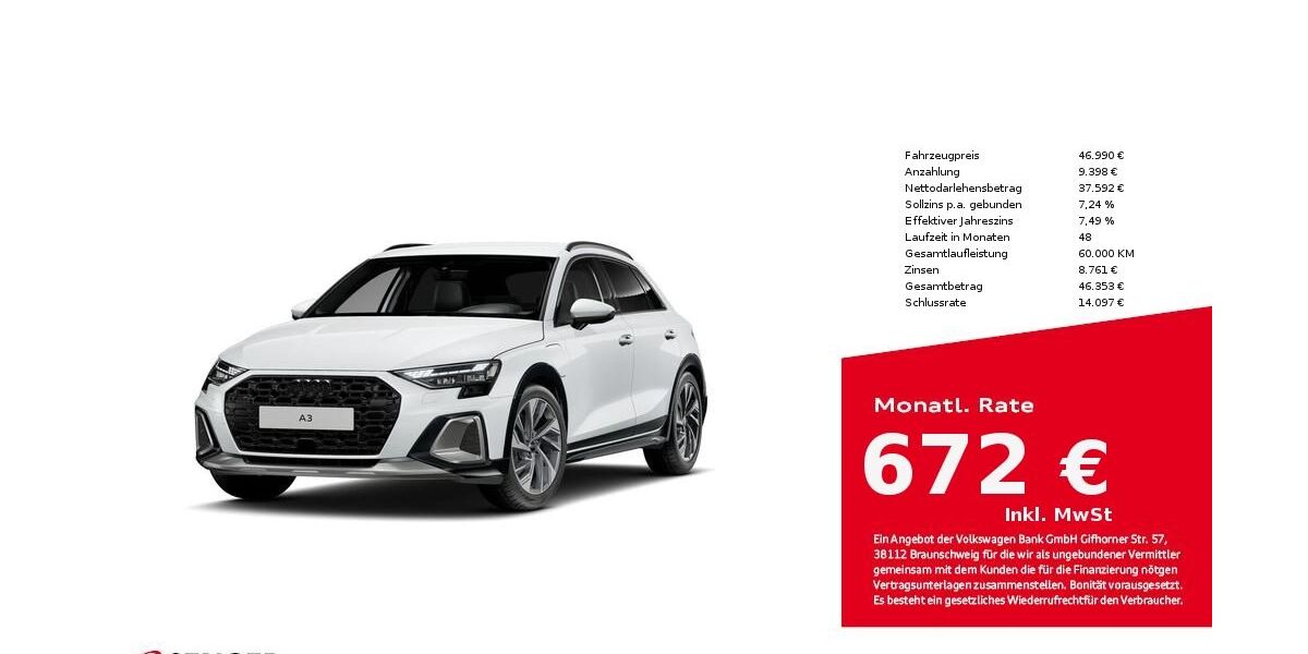 Audi A3 20.044 km 46.990 &euro; Bielefeld 33609