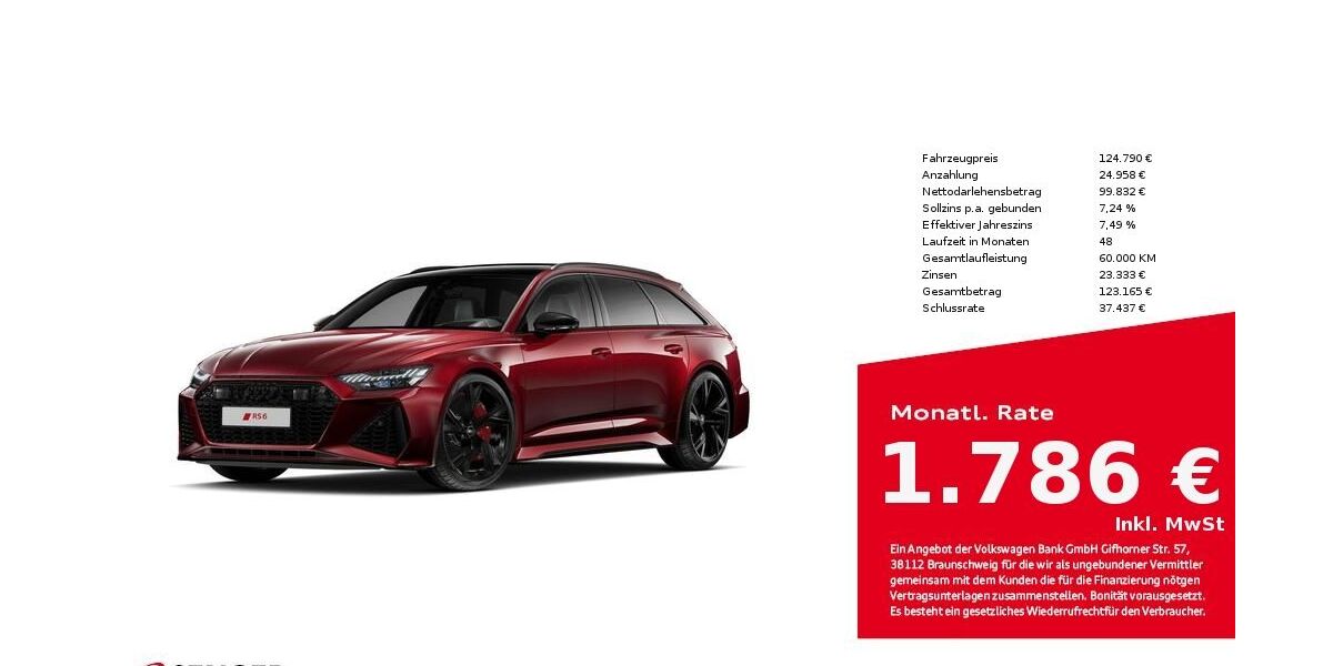 Audi RS6 10.398 km 124.790 &euro; Bielefeld 33609
