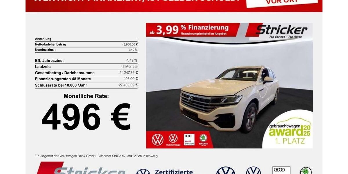 VW Touareg 57.940 km 43.889 &euro; Detmold 32760