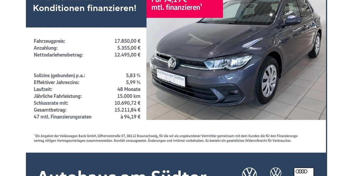 VW Polo 22.251 km 17.850 &euro; Rietberg 33397