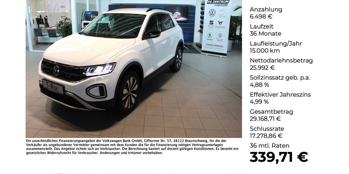 VW T-Roc 9.990 km 32.490 &euro; Versmold 33775