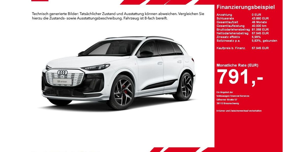 Audi Q6 e-tron 22.397 km 67.945 &euro; Gütersloh 33334